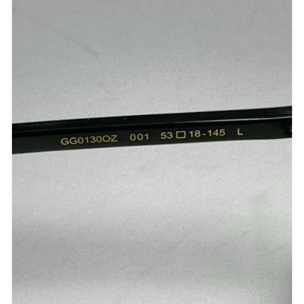 Gucci Eyeglasses Frames Only, GG0130OZ 001, 53-18-145, Black, Made in Japan - Picture 5 of 8